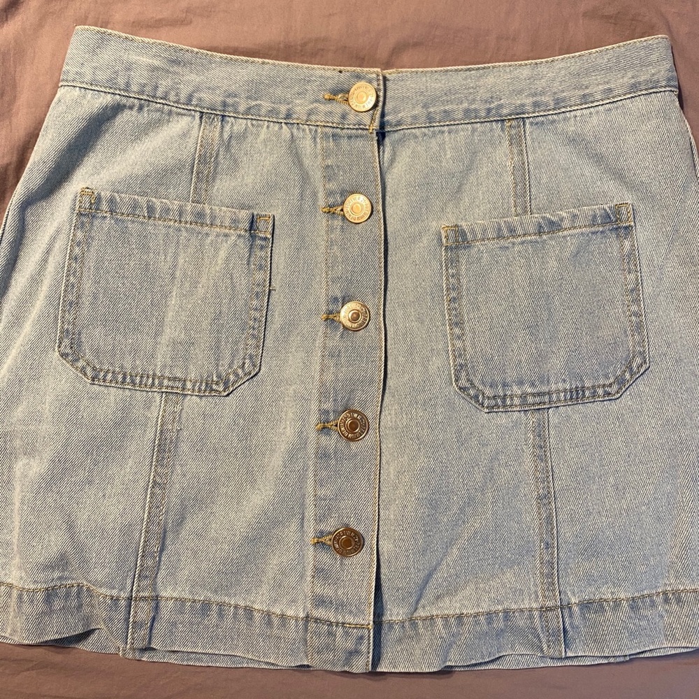 Light-Blue Jean Skirt